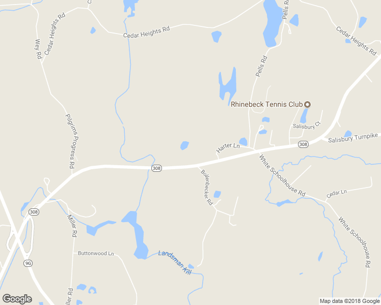map of restaurants, bars, coffee shops, grocery stores, and more near Highway 308 in Rhinebeck