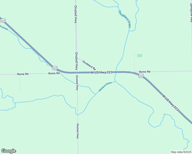 map of restaurants, bars, coffee shops, grocery stores, and more near 9827 U.S. 223 in Adrian