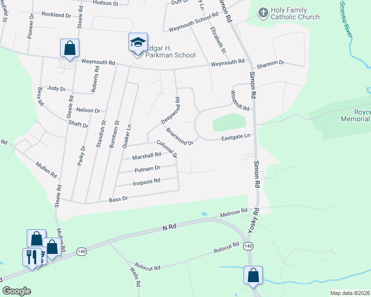 map of restaurants, bars, coffee shops, grocery stores, and more near 6 Hampton Road in Enfield