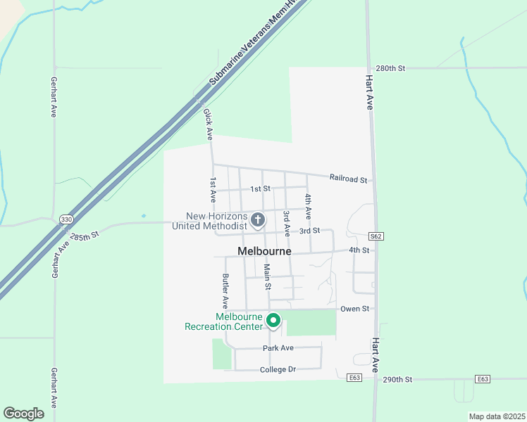 map of restaurants, bars, coffee shops, grocery stores, and more near 200 Main Street in Melbourne