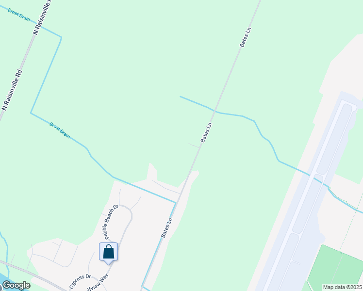 map of restaurants, bars, coffee shops, grocery stores, and more near 957 Bates Lane in Monroe