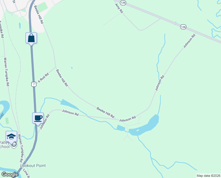 map of restaurants, bars, coffee shops, grocery stores, and more near 171-223 Beebe Hill Road in Canaan