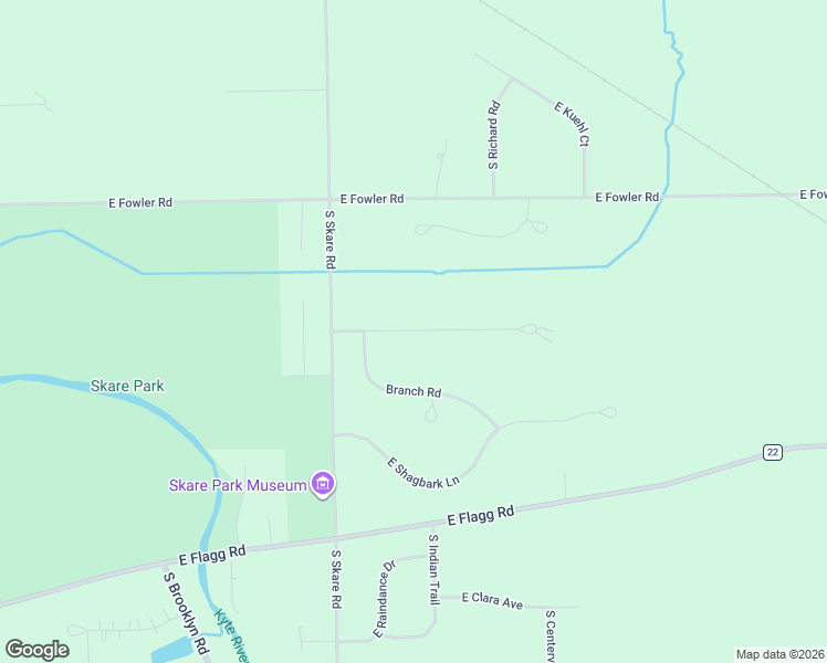 map of restaurants, bars, coffee shops, grocery stores, and more near 10215 East Hickory Ridge Drive in Rochelle
