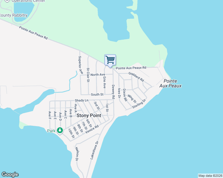 map of restaurants, bars, coffee shops, grocery stores, and more near 4551 Dewey Road in Monroe County