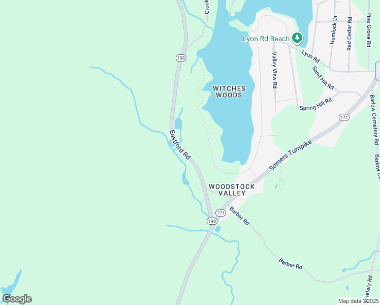 map of restaurants, bars, coffee shops, grocery stores, and more near 469 Connecticut 198 in Woodstock