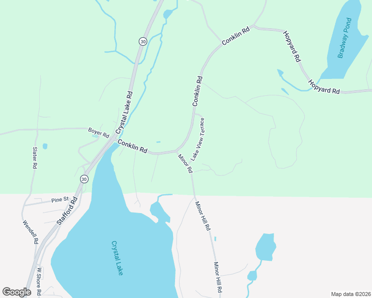 map of restaurants, bars, coffee shops, grocery stores, and more near 136 Conklin Road in Stafford