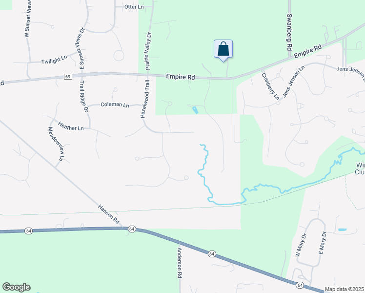 map of restaurants, bars, coffee shops, grocery stores, and more near 43W241 Hazelwood Trail in St. Charles