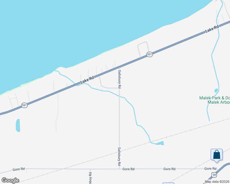 map of restaurants, bars, coffee shops, grocery stores, and more near 139 Salisbury Road in Conneaut