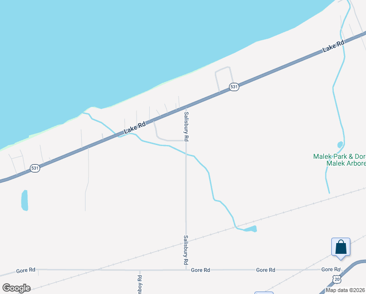 map of restaurants, bars, coffee shops, grocery stores, and more near 139 Salisbury Road in Conneaut