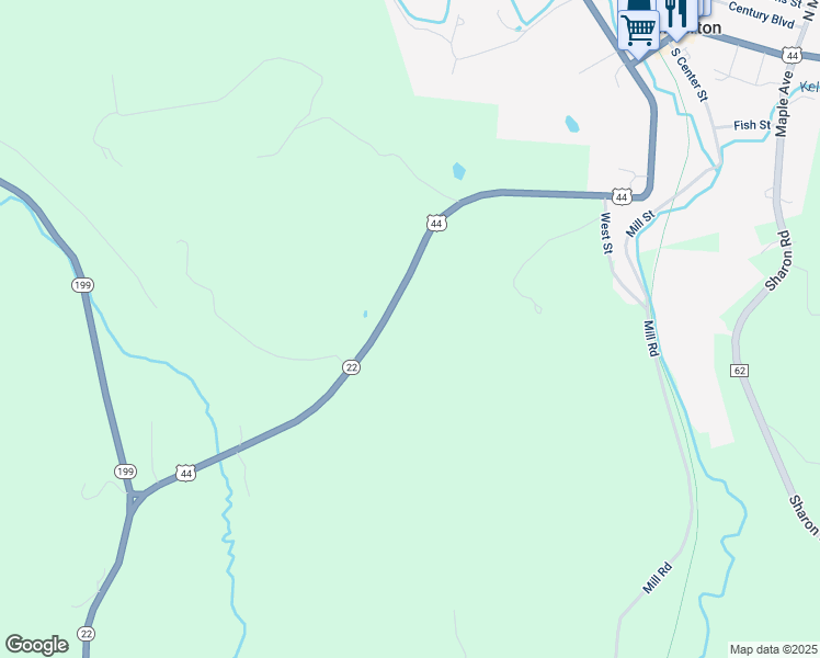 map of restaurants, bars, coffee shops, grocery stores, and more near 5778 New York 22 in Millerton