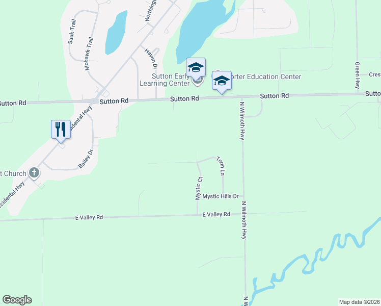 map of restaurants, bars, coffee shops, grocery stores, and more near 3755 Mystic Court in Adrian