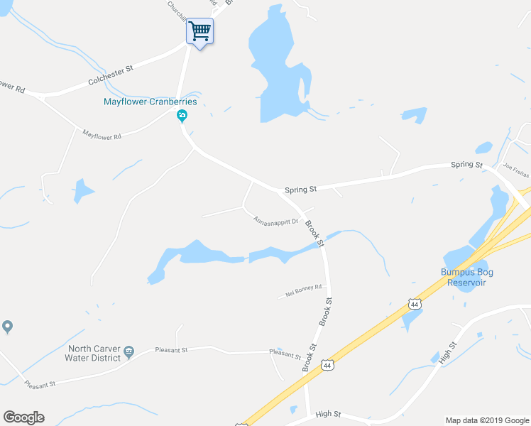 map of restaurants, bars, coffee shops, grocery stores, and more near 18 Annasnappitt Drive in Plympton