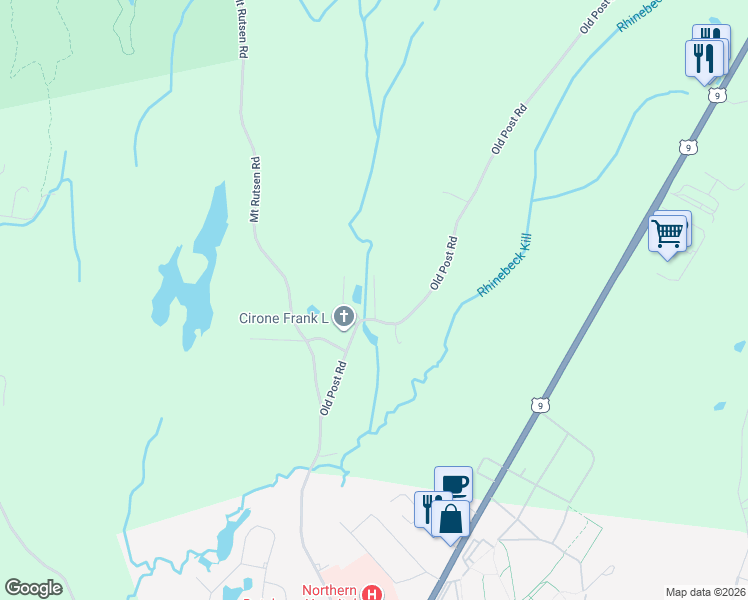 map of restaurants, bars, coffee shops, grocery stores, and more near 20 Hidden Valley Road in Rhinebeck