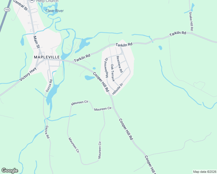map of restaurants, bars, coffee shops, grocery stores, and more near 17 Maplewood Drive in Burrillville