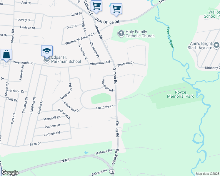 map of restaurants, bars, coffee shops, grocery stores, and more near 4 Windmill Road in Enfield
