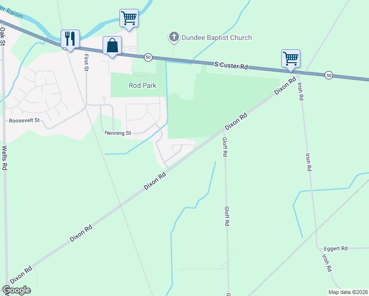 map of restaurants, bars, coffee shops, grocery stores, and more near 811 Golf Ridge Circle in Dundee
