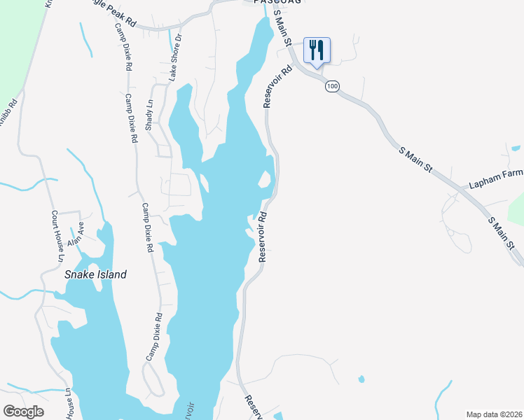 map of restaurants, bars, coffee shops, grocery stores, and more near 275 Reservoir Rd in Burrillville