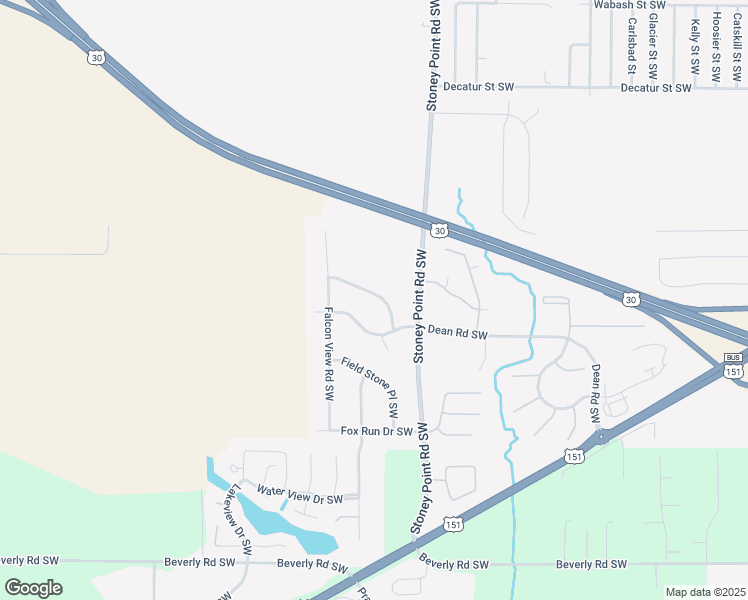 map of restaurants, bars, coffee shops, grocery stores, and more near 6601 Pheasant Hollow Road Southwest in Cedar Rapids