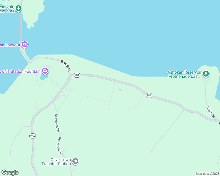 map of restaurants, bars, coffee shops, grocery stores, and more near 2311 Highway 28A in Olivebridge