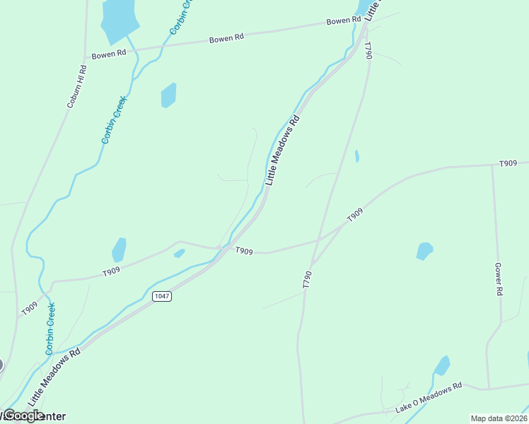 map of restaurants, bars, coffee shops, grocery stores, and more near 1012 Little Meadows Road in Warren Center
