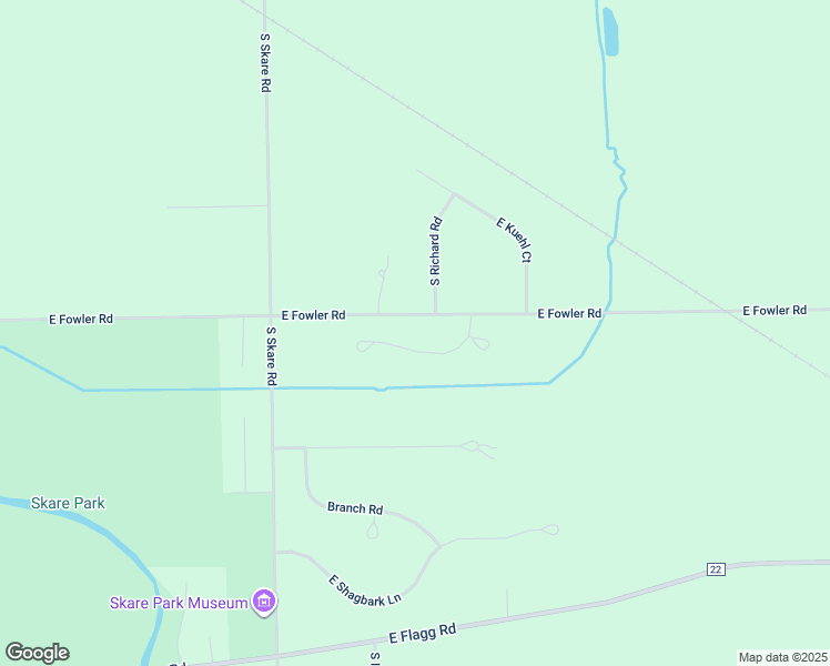 map of restaurants, bars, coffee shops, grocery stores, and more near 10294 East Deer Creek Lane in Rochelle