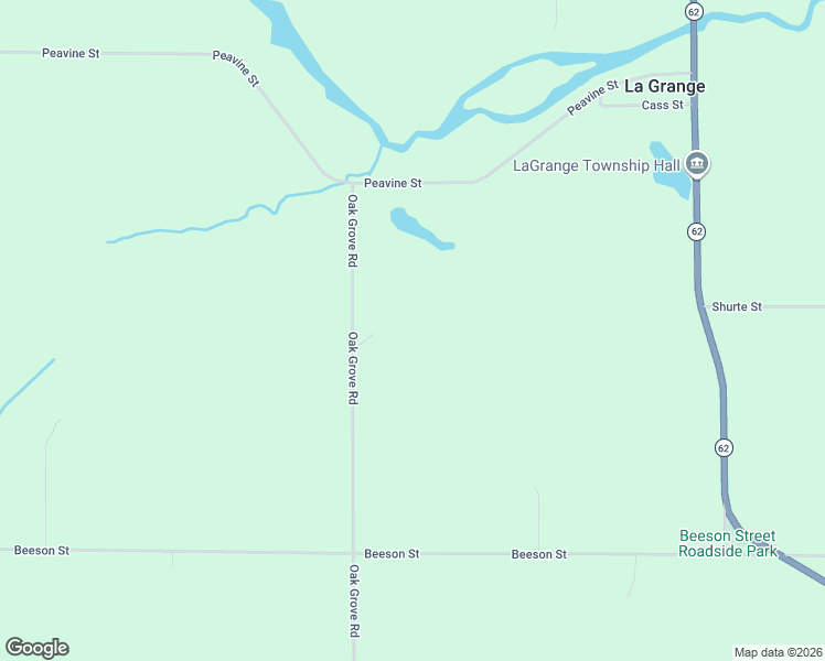 map of restaurants, bars, coffee shops, grocery stores, and more near 58573 Oak Grove Road in Cassopolis
