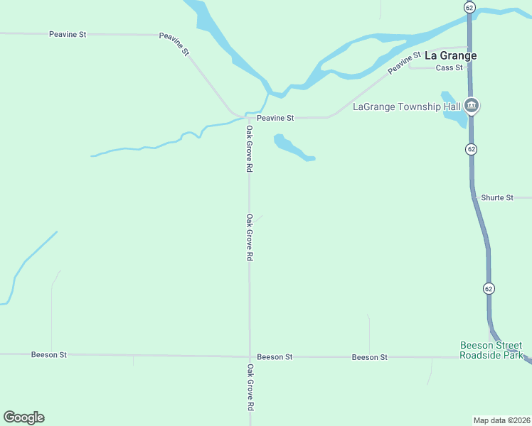 map of restaurants, bars, coffee shops, grocery stores, and more near 58573 Oak Grove Road in Cassopolis