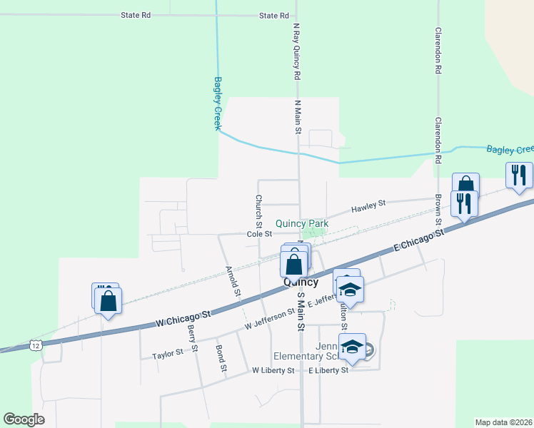 map of restaurants, bars, coffee shops, grocery stores, and more near 25 Hewitt Street in Quincy