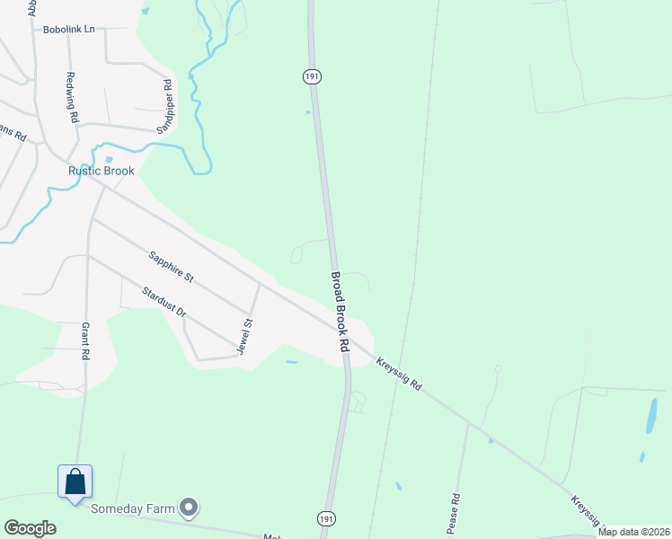 map of restaurants, bars, coffee shops, grocery stores, and more near 296 Connecticut 191 in Enfield