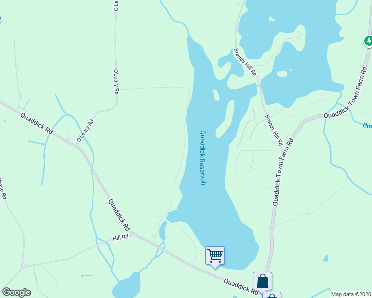 map of restaurants, bars, coffee shops, grocery stores, and more near 118 Quaddick Mountain Road in Thompson
