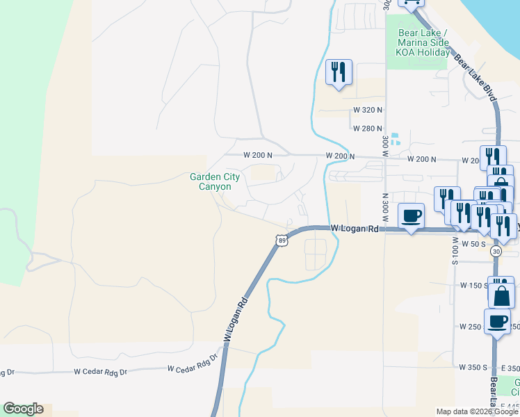 map of restaurants, bars, coffee shops, grocery stores, and more near 575 West Dee Drive in Garden City