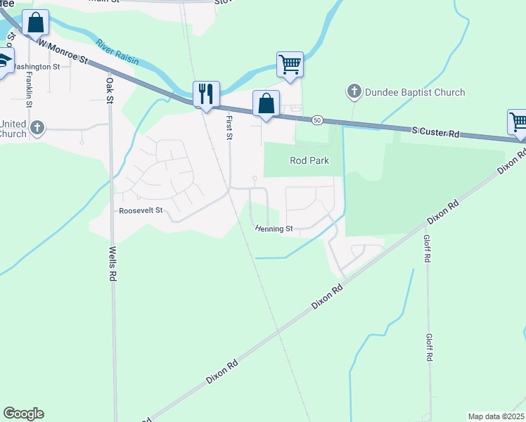 map of restaurants, bars, coffee shops, grocery stores, and more near 770 Forest Lane in Dundee