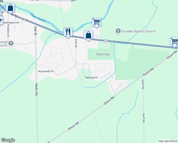 map of restaurants, bars, coffee shops, grocery stores, and more near 770 Forest Lane in Dundee