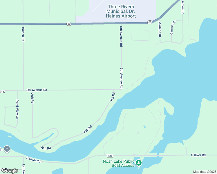 map of restaurants, bars, coffee shops, grocery stores, and more near 18650 6th Avenue Road in Three Rivers