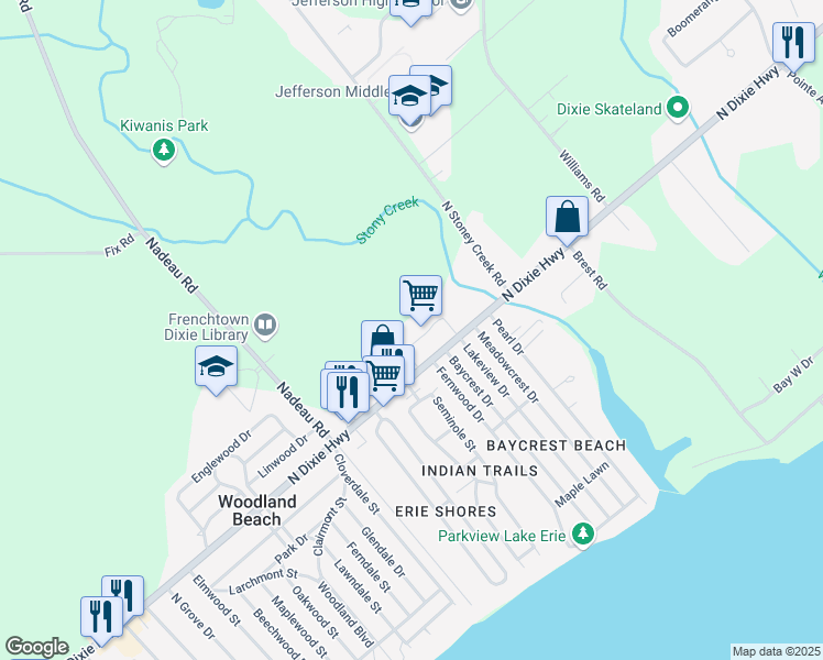 map of restaurants, bars, coffee shops, grocery stores, and more near 3833 North Dixie Highway in Monroe
