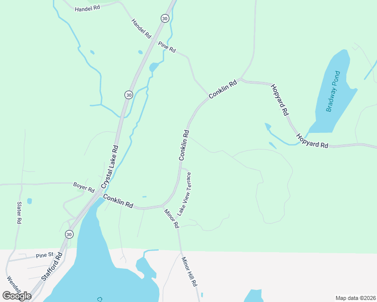 map of restaurants, bars, coffee shops, grocery stores, and more near 118 Conklin Road in Stafford