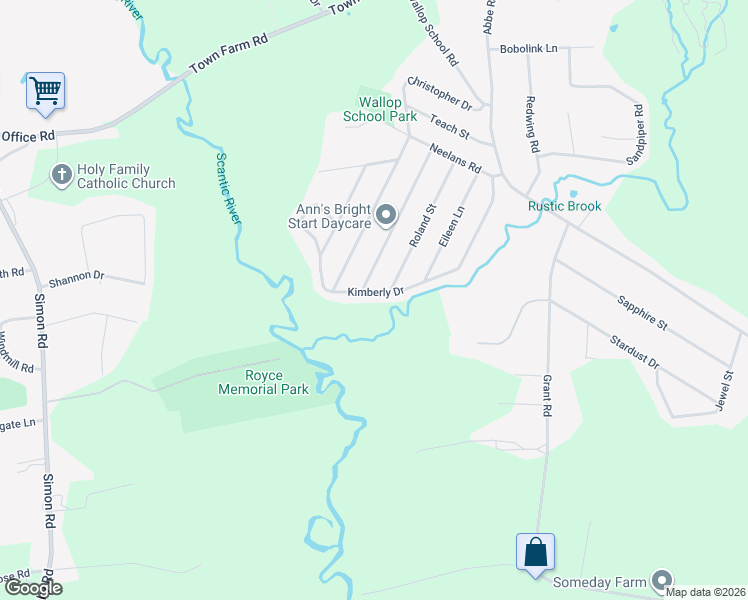 map of restaurants, bars, coffee shops, grocery stores, and more near 43 Kimberly Drive in Enfield