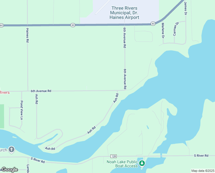 map of restaurants, bars, coffee shops, grocery stores, and more near 18650 6th Avenue Road in Three Rivers