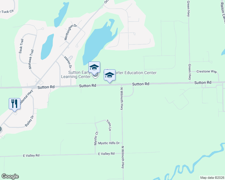 map of restaurants, bars, coffee shops, grocery stores, and more near 3944 North Wilmoth Highway in Adrian