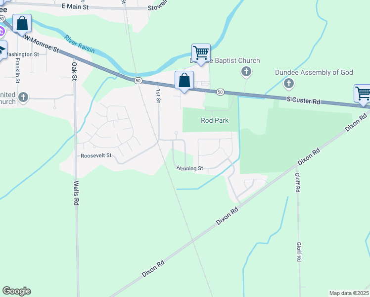 map of restaurants, bars, coffee shops, grocery stores, and more near 754 Forest Lane in Dundee