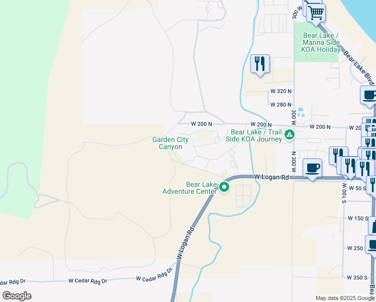 map of restaurants, bars, coffee shops, grocery stores, and more near 644 West Dee Drive in Garden City