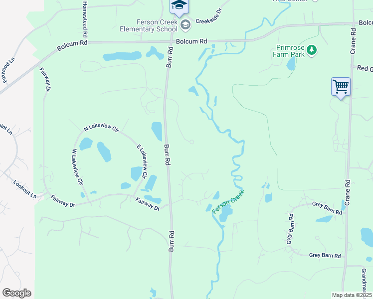 map of restaurants, bars, coffee shops, grocery stores, and more near 5N548 Creek View Lane in St. Charles
