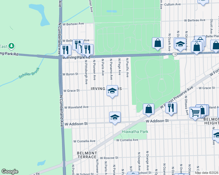 map of restaurants, bars, coffee shops, grocery stores, and more near in Chicago