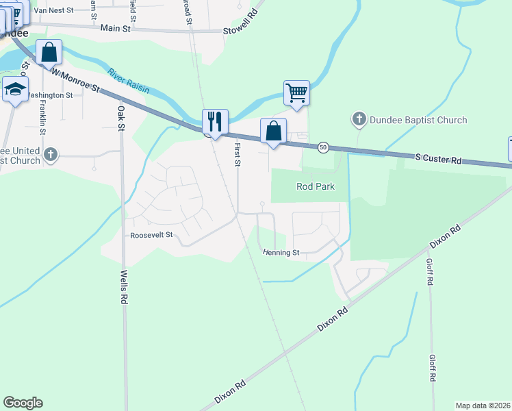 map of restaurants, bars, coffee shops, grocery stores, and more near 144 Kirkman Street in Dundee