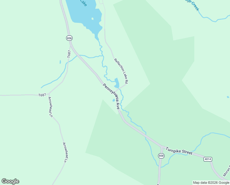 map of restaurants, bars, coffee shops, grocery stores, and more near Pennsylvania Avenue in Little Meadows
