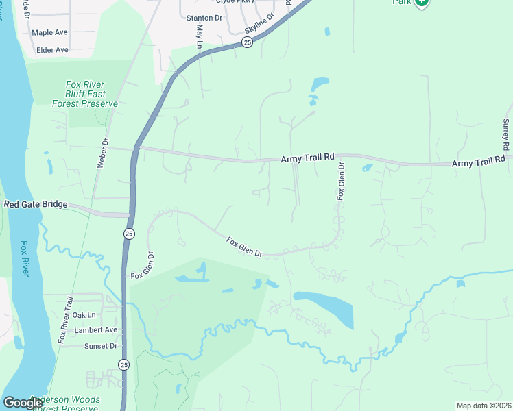 map of restaurants, bars, coffee shops, grocery stores, and more near 34W789 Army Trail Road in Wayne