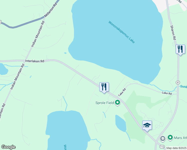 map of restaurants, bars, coffee shops, grocery stores, and more near 113 Interlaken Road in Salisbury