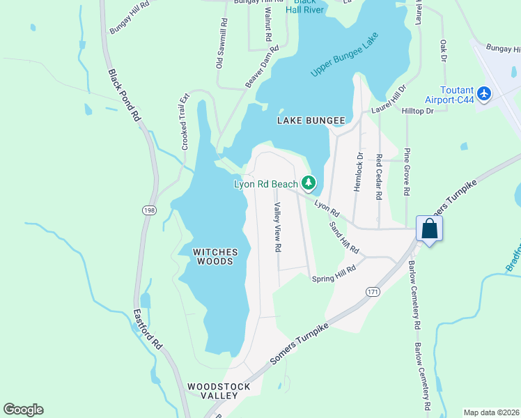 map of restaurants, bars, coffee shops, grocery stores, and more near 111 Indian Spring Road in Woodstock