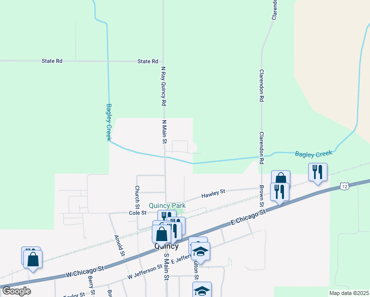 map of restaurants, bars, coffee shops, grocery stores, and more near 489 Equestrian Way in Quincy