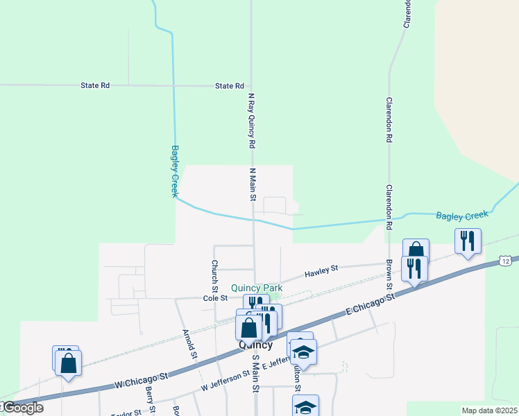 map of restaurants, bars, coffee shops, grocery stores, and more near 460 Equestrian Way in Quincy